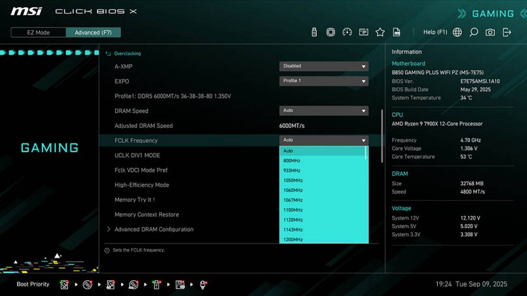 MSI B850 GAMING PLUS WIFI PZ-4